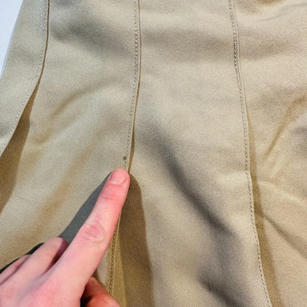 French Toast School Uniform Khaki Adjustable Pleated Two Tab Scooter Skort Sz 8